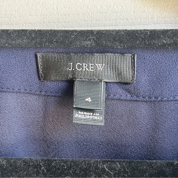 Navy Wrap-style Blouse - J. Crew - Size 4 - Picture 3 of 7